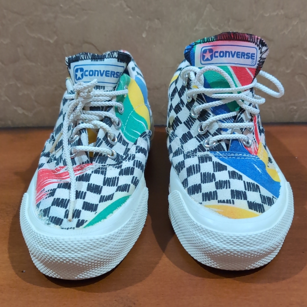 Vintage Converse Multicolor Splash & Checker Sneaker USA Made